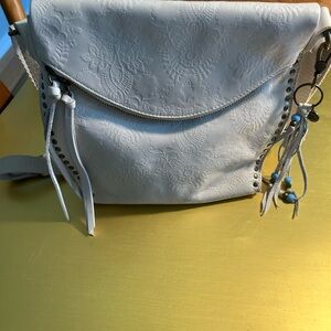 The Sak White Embossed Shoulder Bag